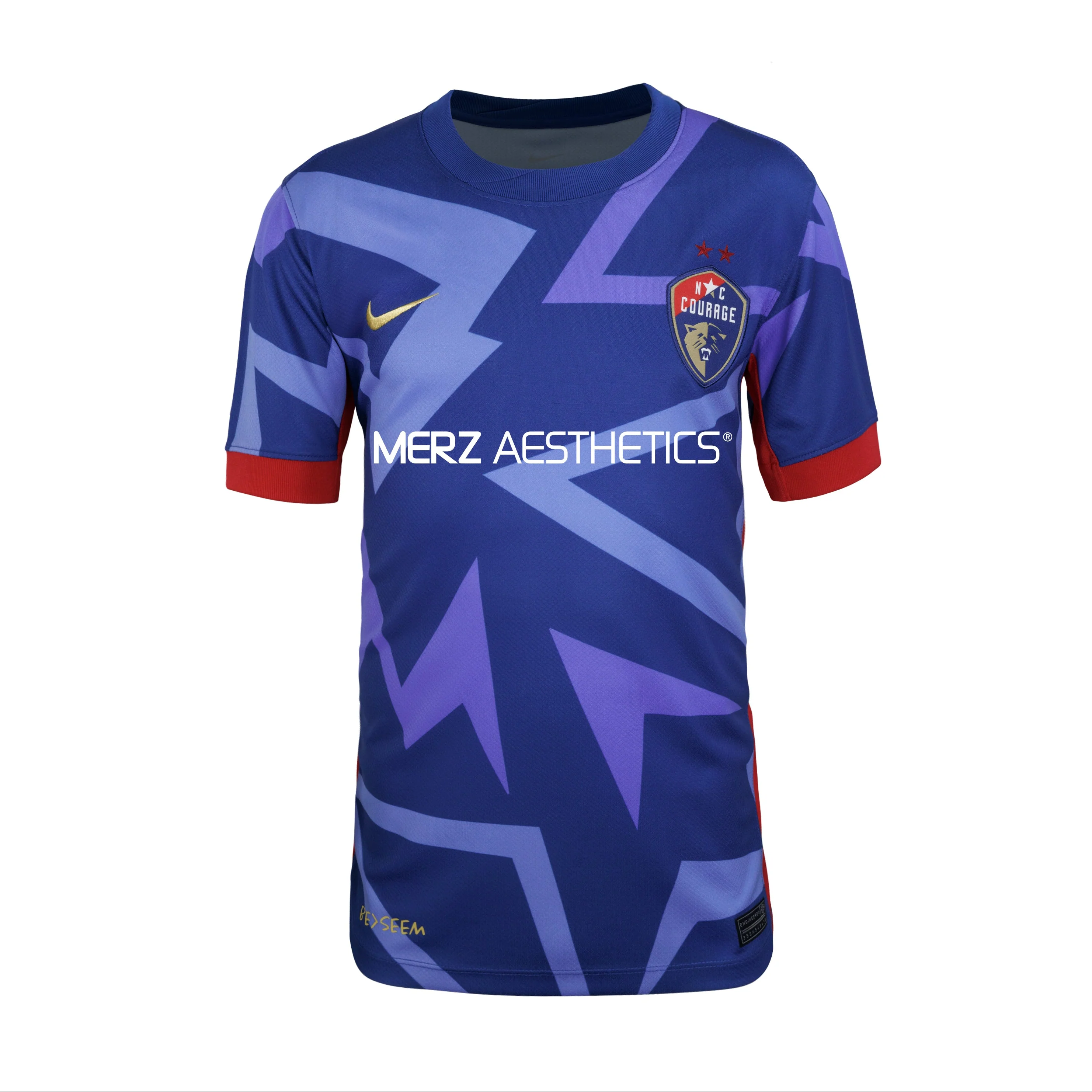2024 Youth NC Courage Nike Blue Primary Replica Customizable Jersey