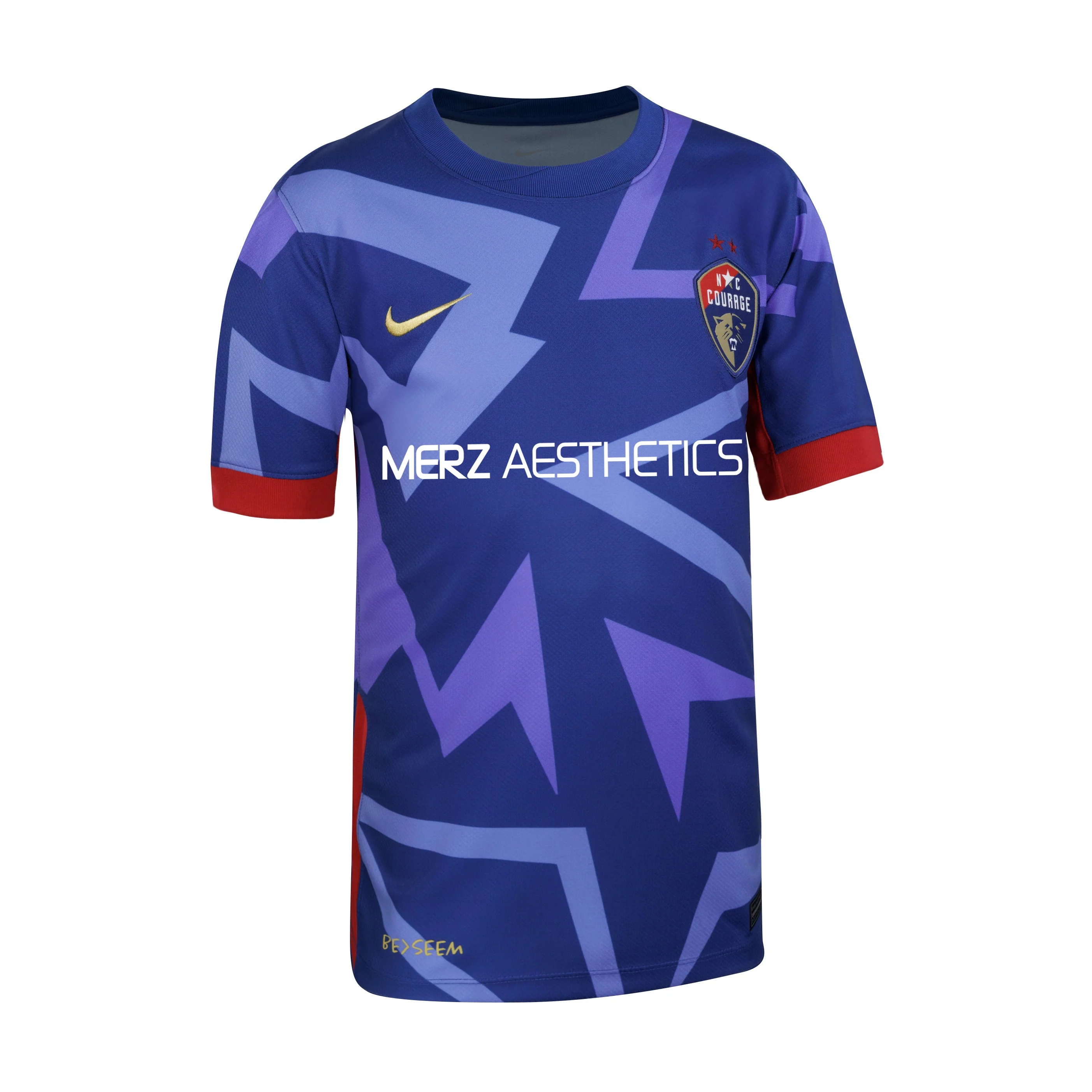 2024 Youth NC Courage Nike Blue Primary Replica Customizable Jersey - Image 3