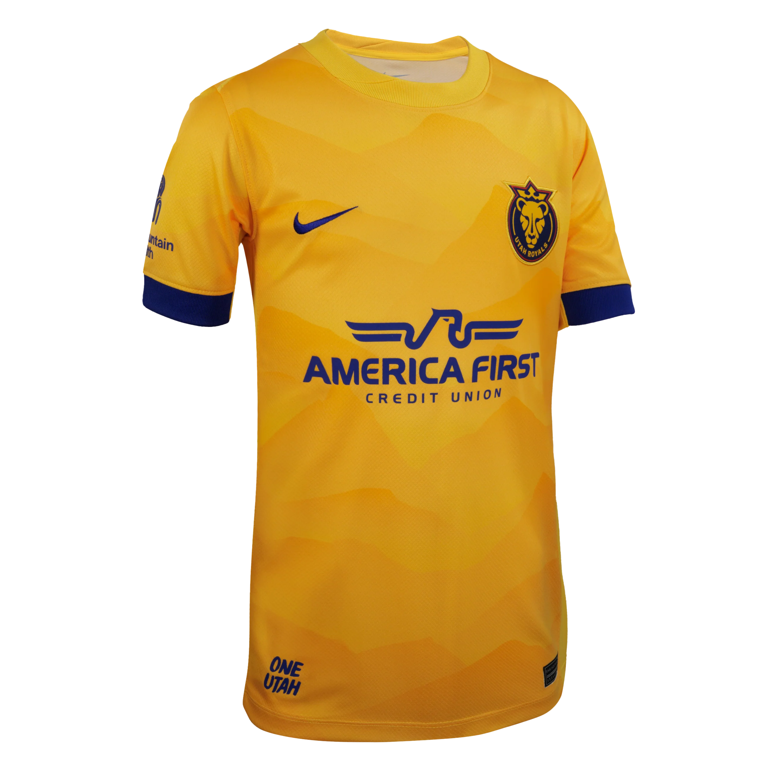 2024 Youth Utah Royals Nike Yellow Primary Replica Customizable Jersey - Image 3