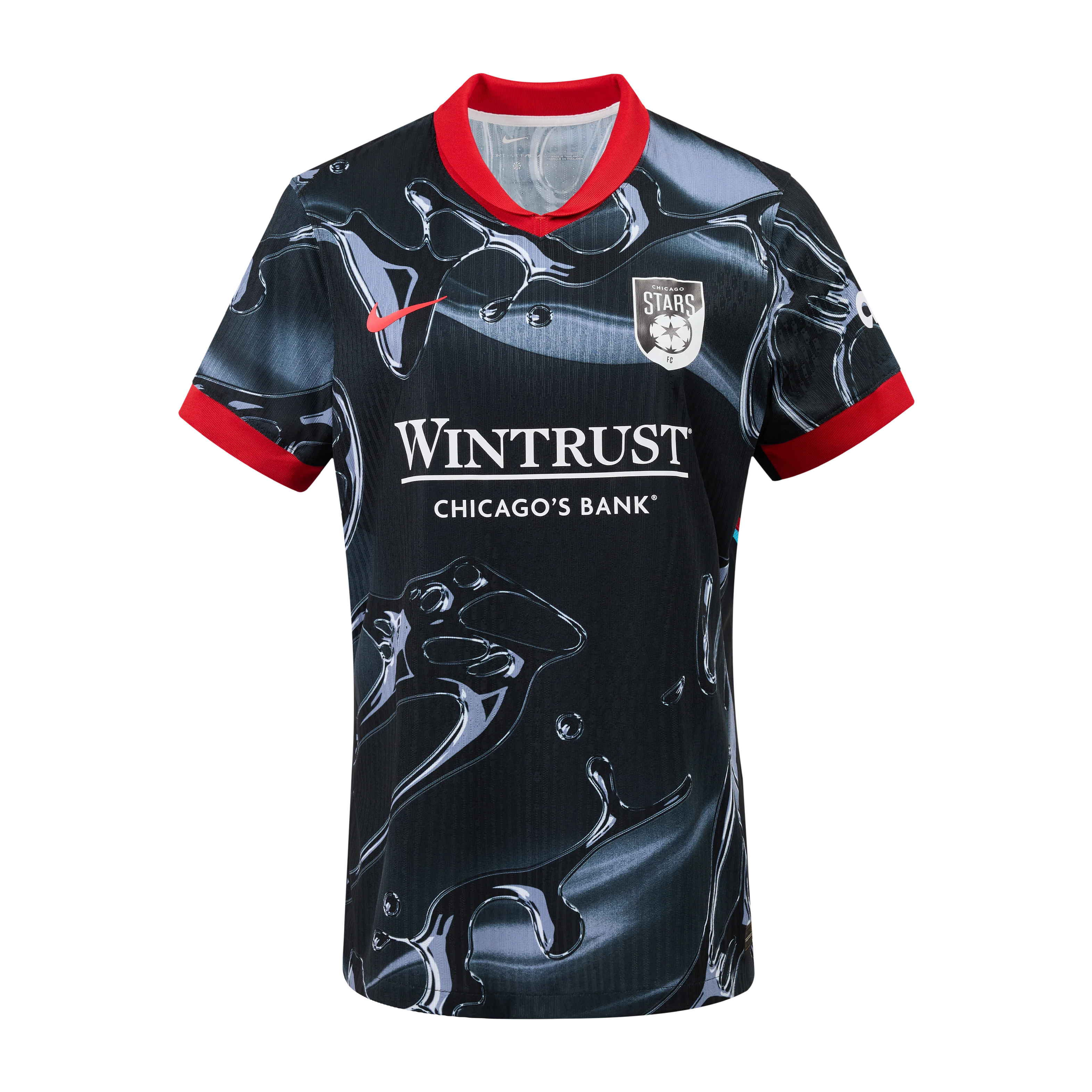 2025 Women's Chicago Stars FC NWSL Black Secondary Authentic Customizable Jersey
