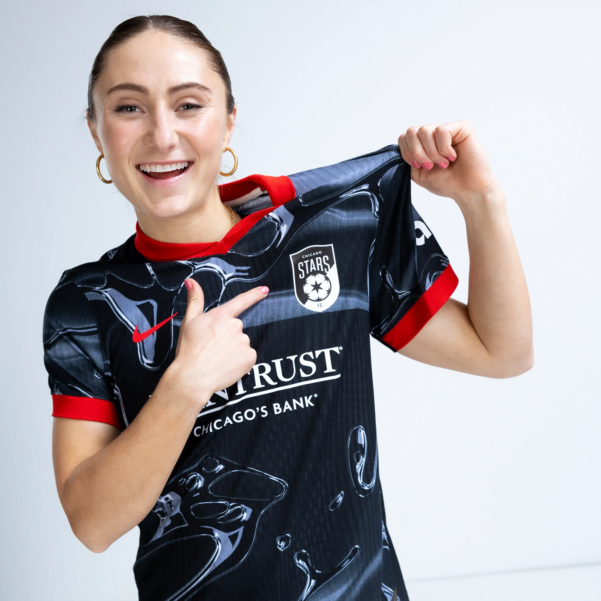2025 Women's Chicago Stars FC NWSL Black Secondary Authentic Customizable Jersey - Image 4
