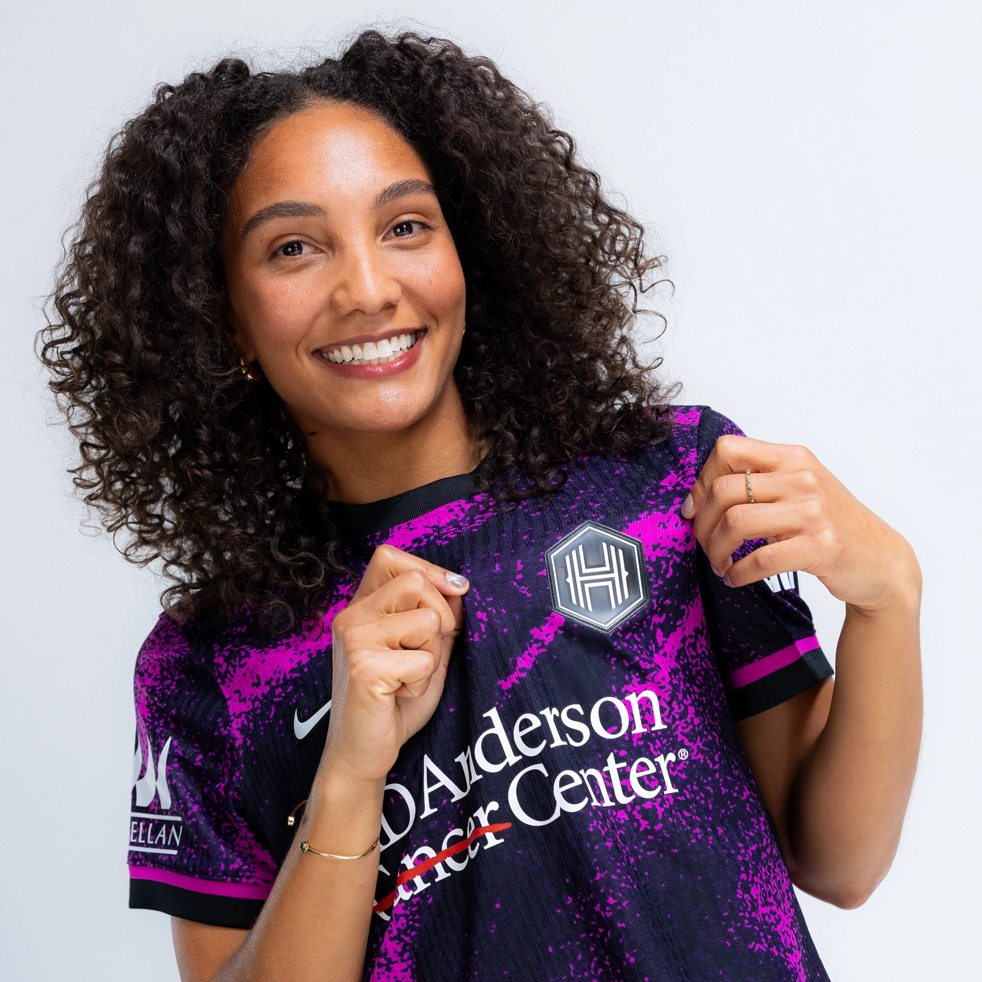 2025 Women's Houston Dash NWSL Purple Cosmic Storm Secondary Authentic Customizable Jersey - Image 6