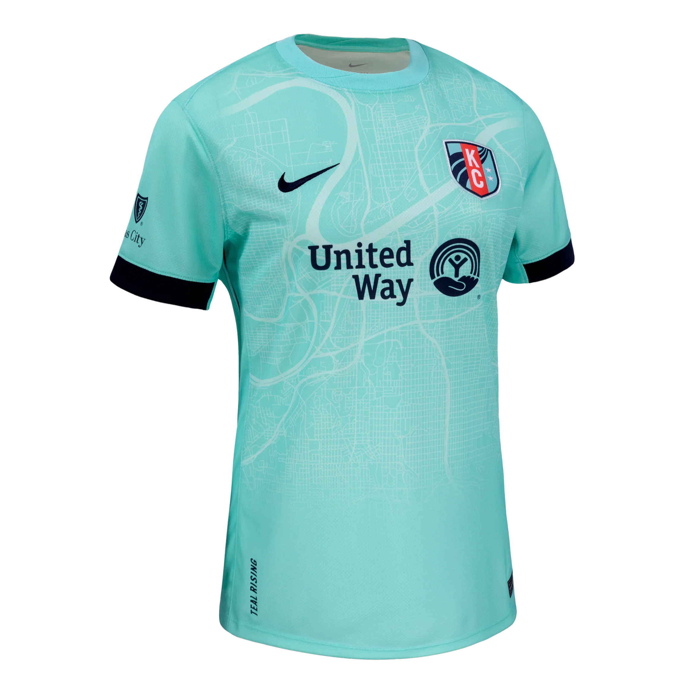 2025 Women's KC Current Nike Teal Secondary Replica Customizable Jersey - Image 3