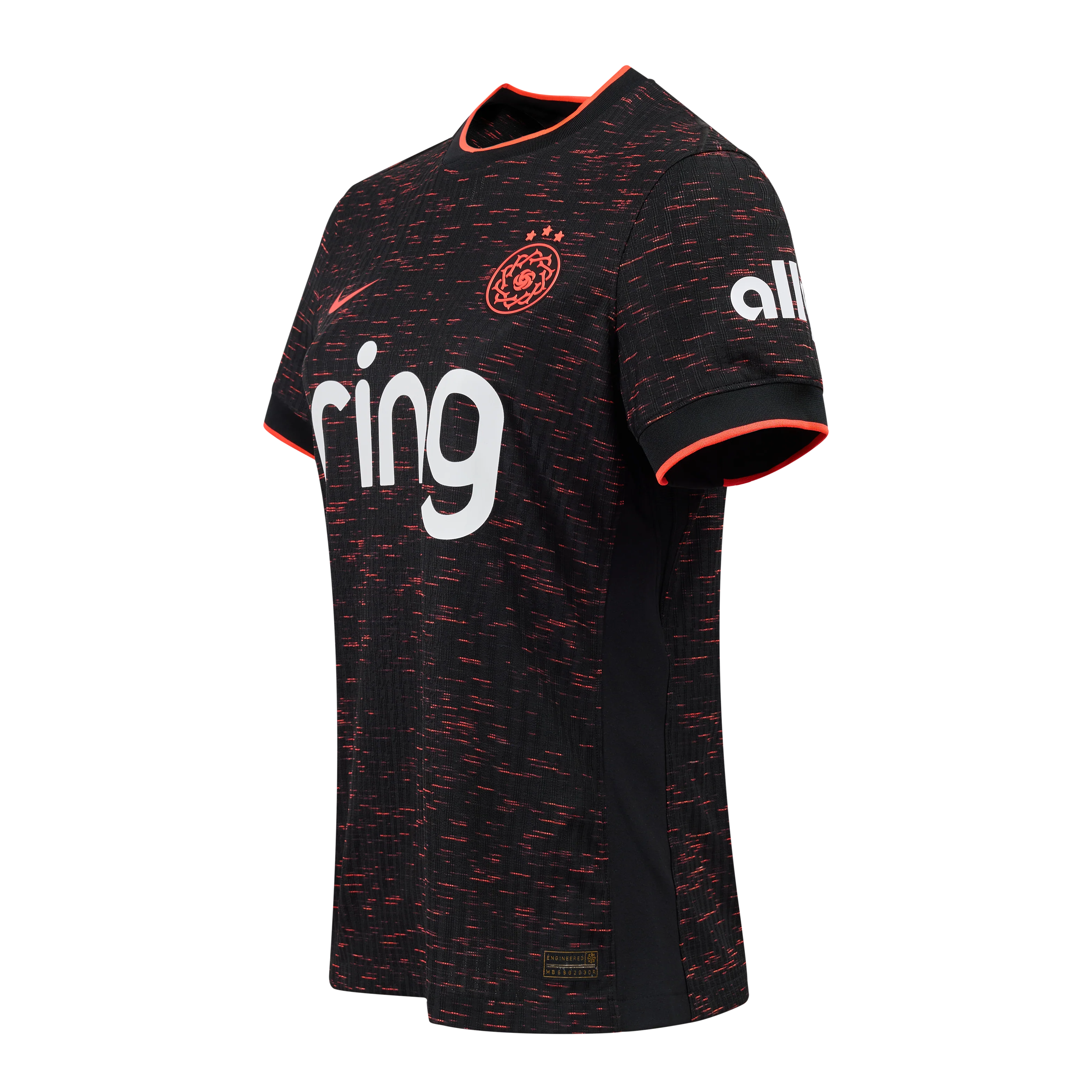 2025 Women's Portland Thorns FC NWSL Black Secondary Authentic Customizable Jersey - Image 3