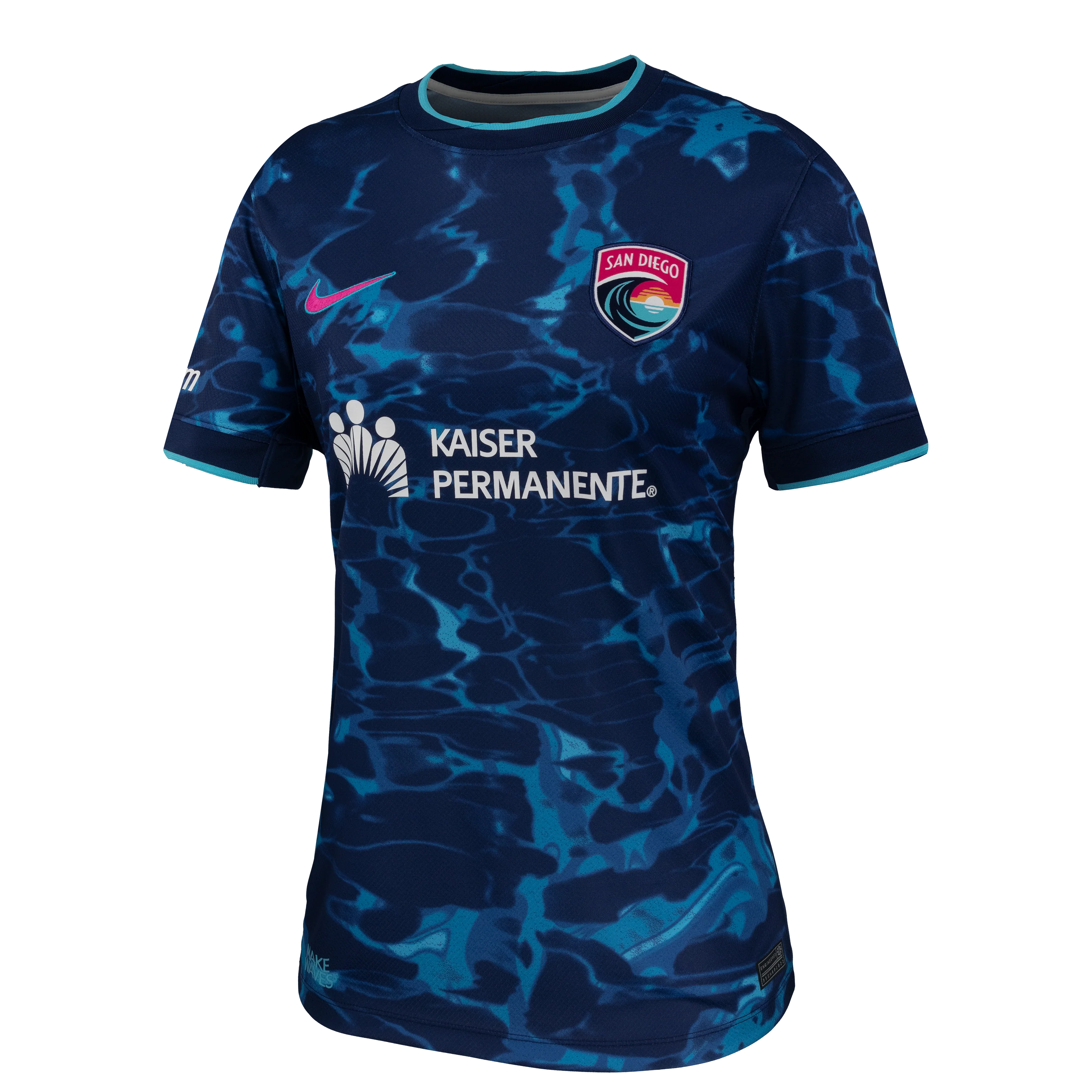 2025 Women's San Diego Wave Nike Blue Altamar Secondary Replica Customizable Jersey - Image 3