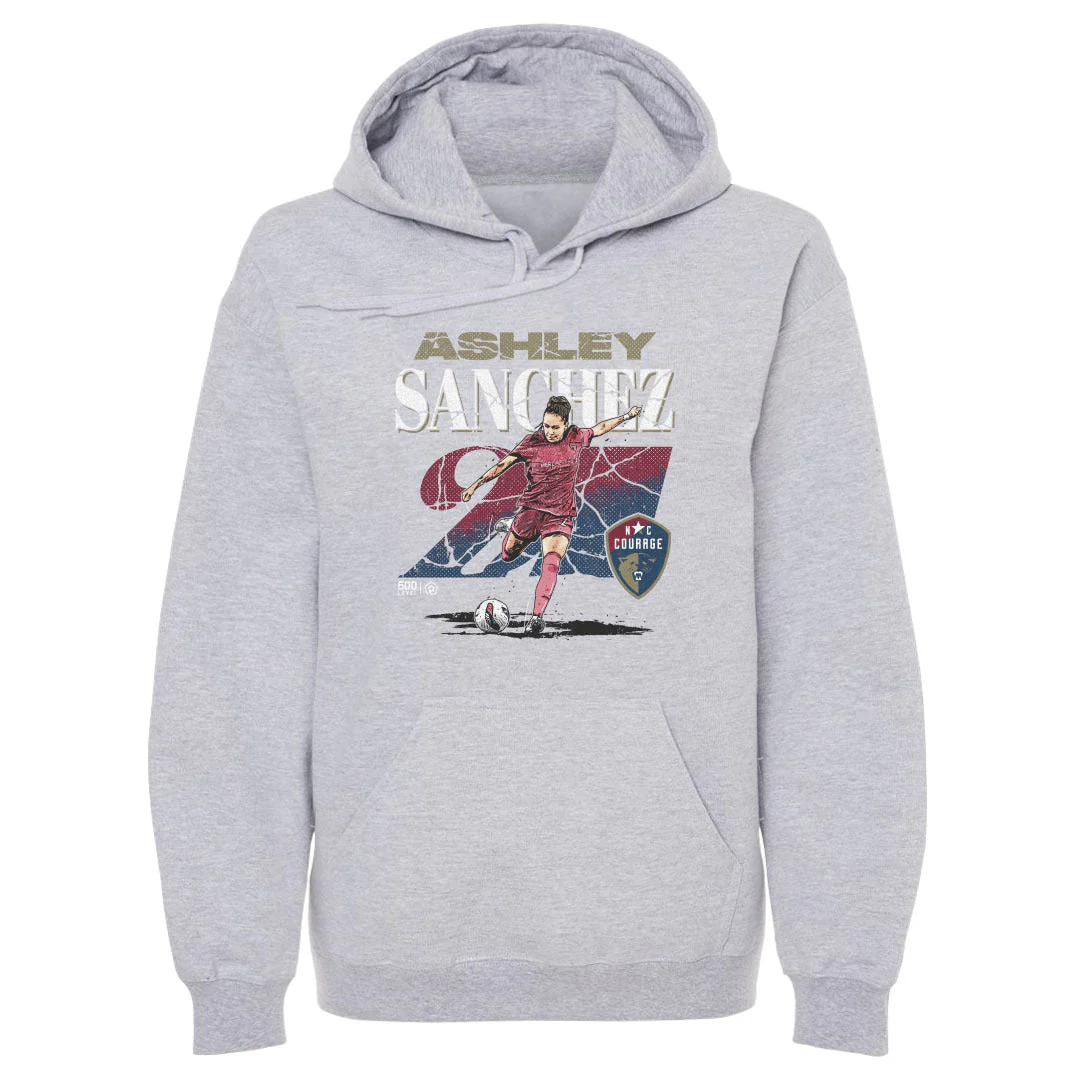 Unisex North Carolina Courage Ashley Sanchez Cracked Number Hoodie
