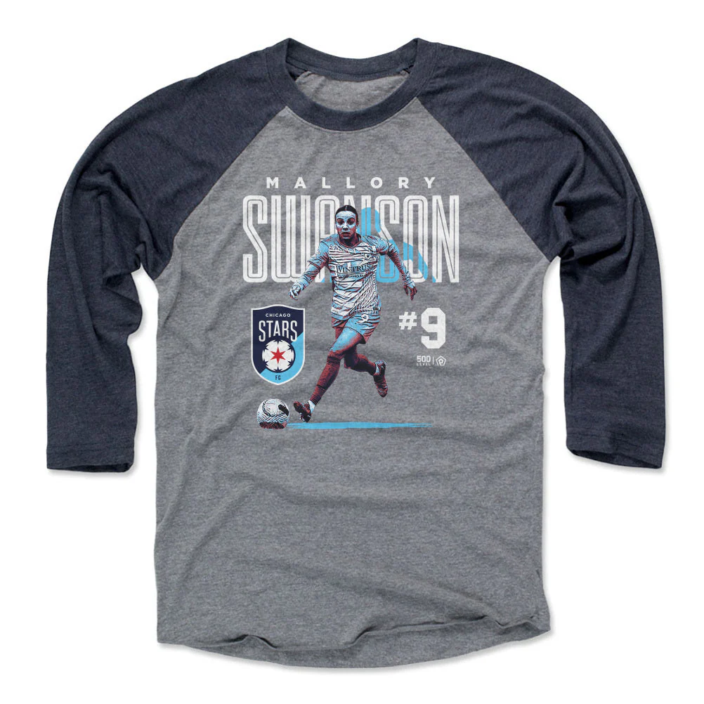 Unisex Chicago Stars Mallory Swanson Bitmap Raglan