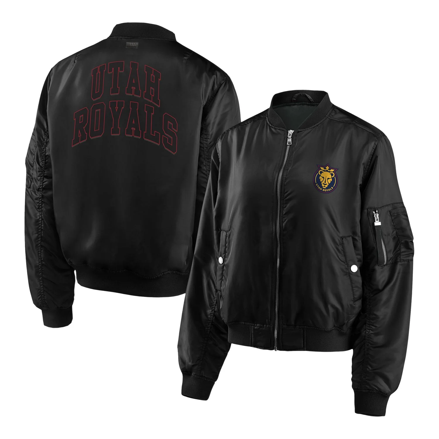 Women's Utah Royals WEAR Black Bomber Jacket
