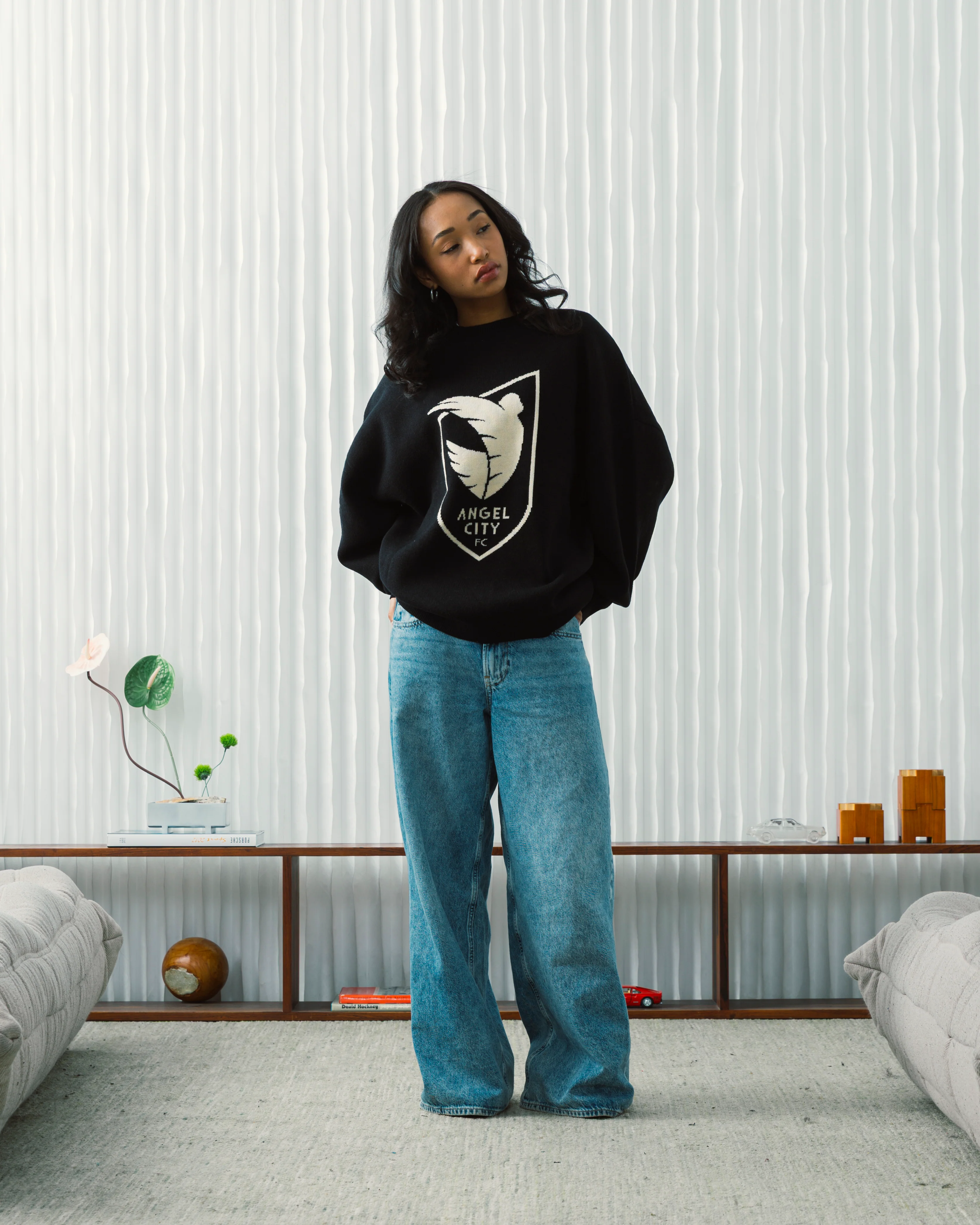 Unisex Angel City FC Essentials Knit Sweater - Image 2
