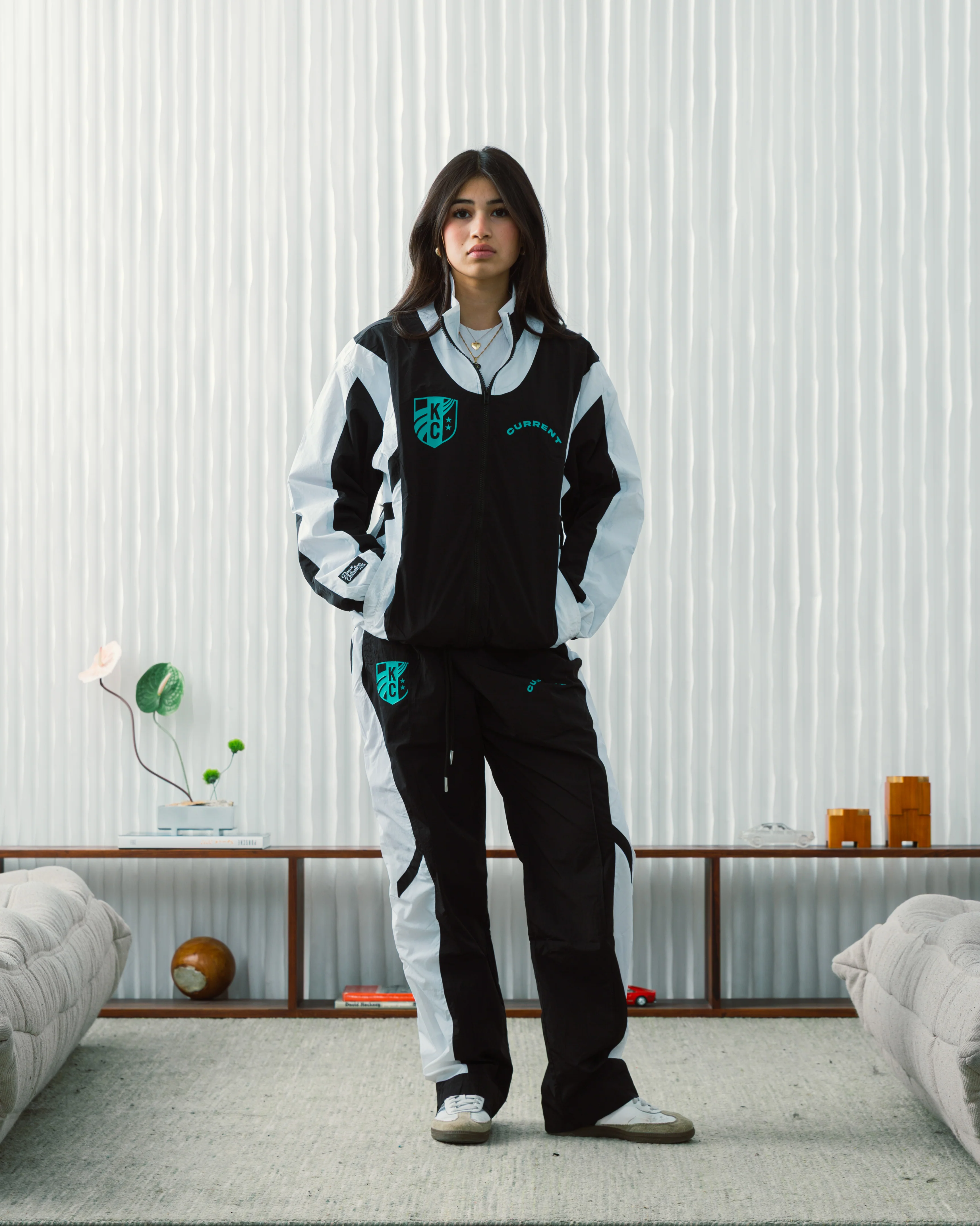 Unisex KC Current Color Block Track Pants - Image 3