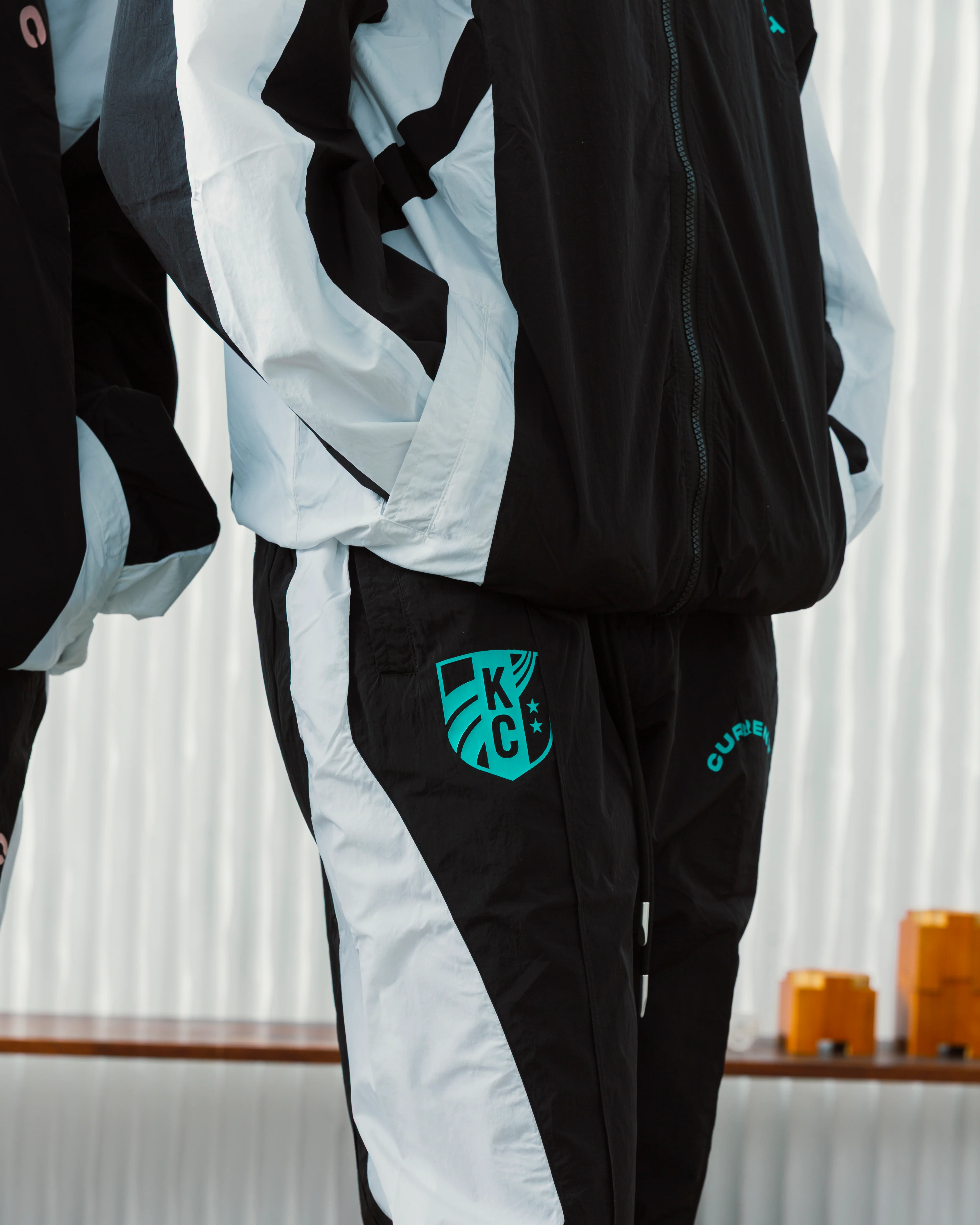 Unisex KC Current Color Block Track Pants - Image 4