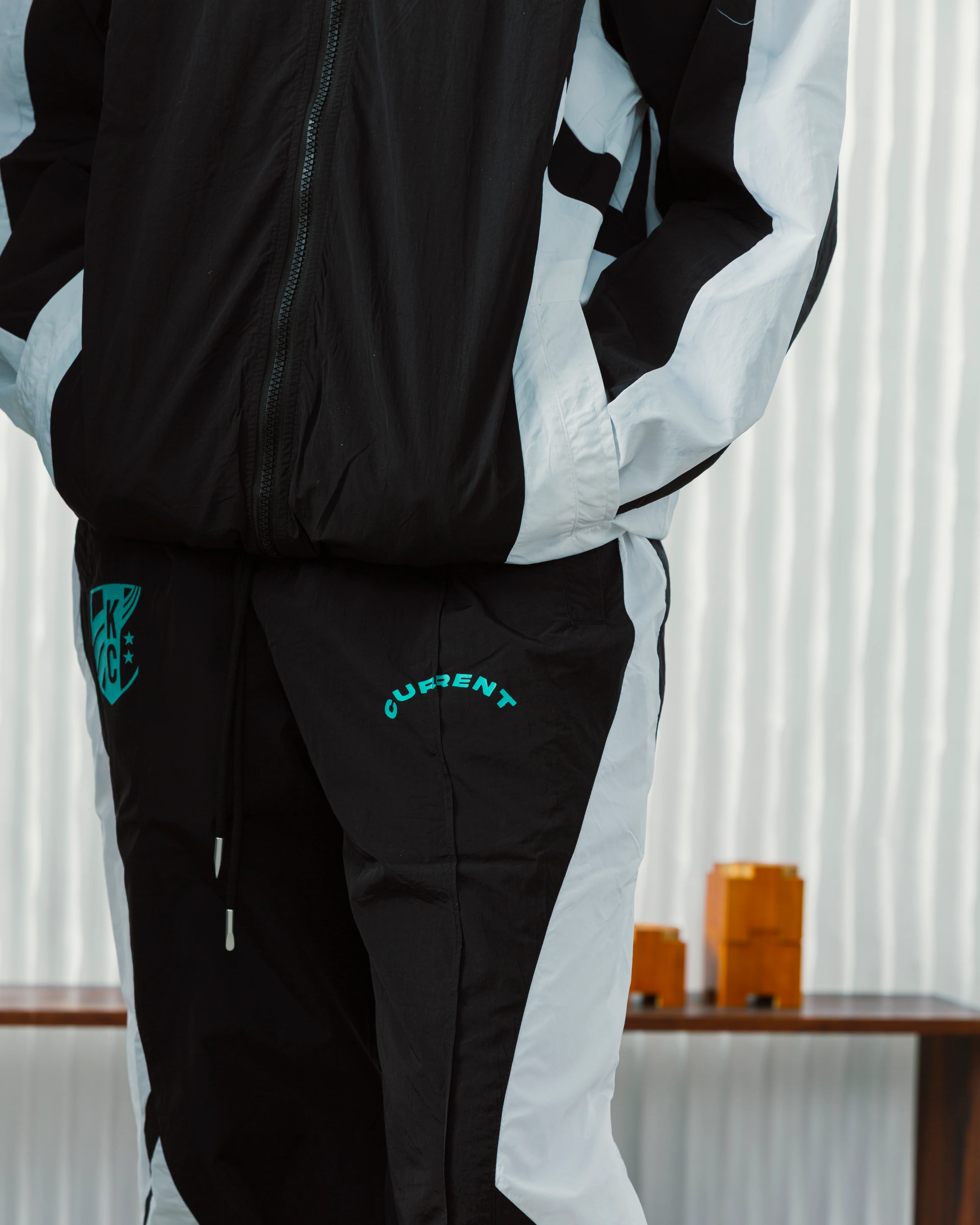 Unisex KC Current Color Block Track Pants - Image 5