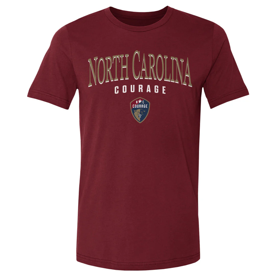 Unisex NC Courage Navy Arched Wordmark Tee - Image 2