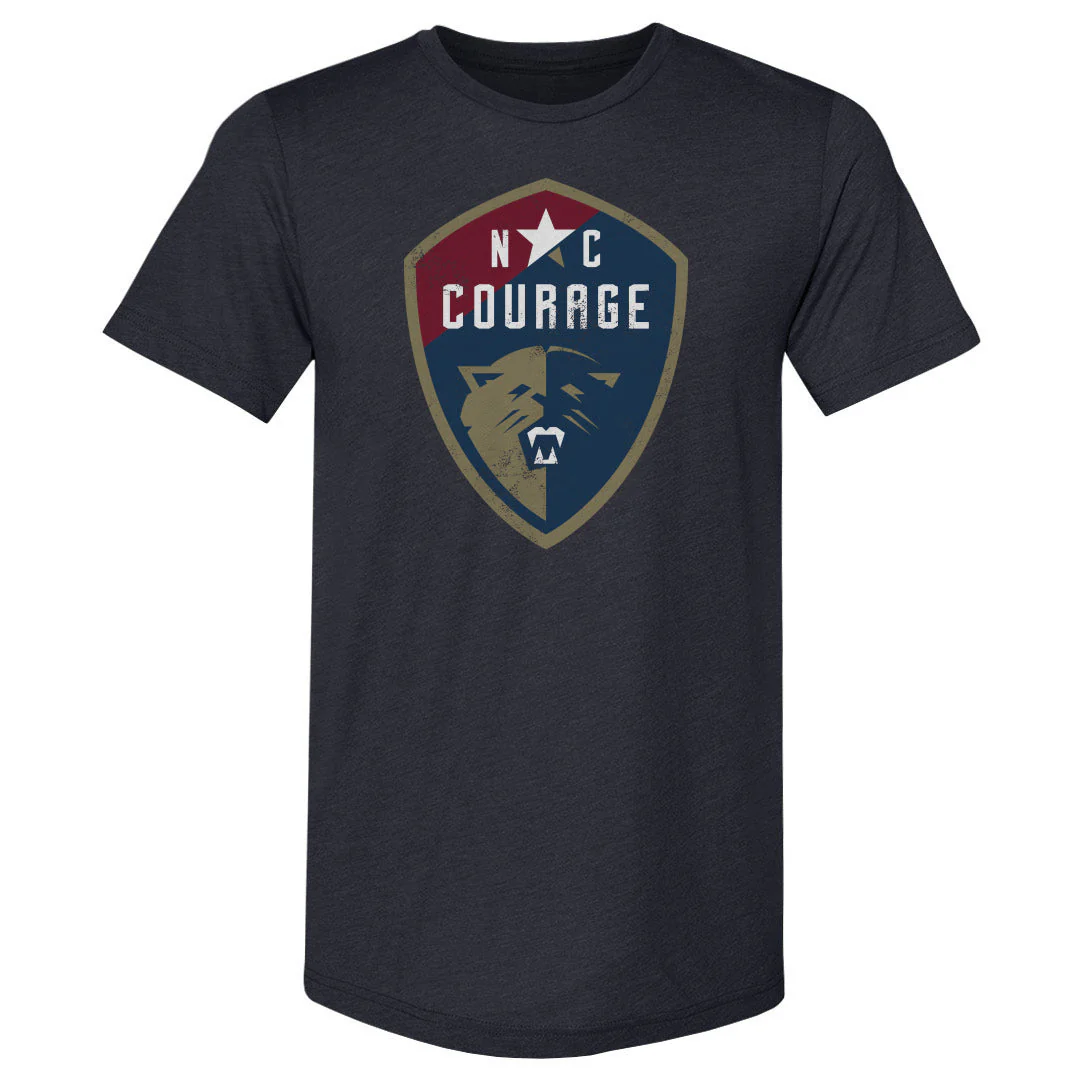 Unisex NC Courage Vintage Primary Logo Slim-Fit Tee