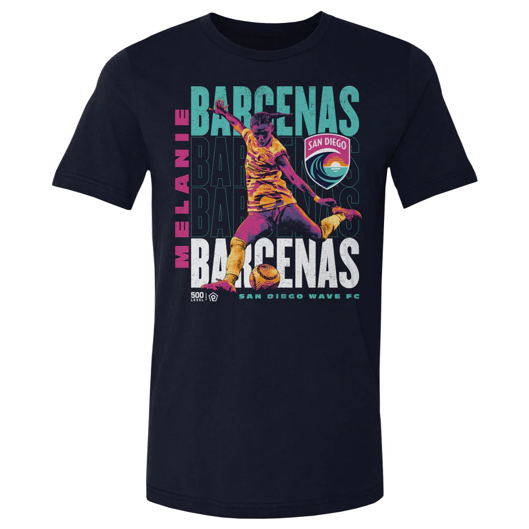 Unisex San Diego Wave Navy Melanie Barcenas Repeat Tee