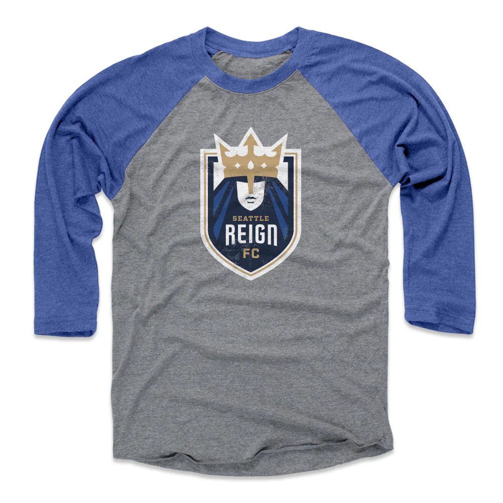 Unisex Seattle Reign FC Gray Vintage Primary Logo Raglan