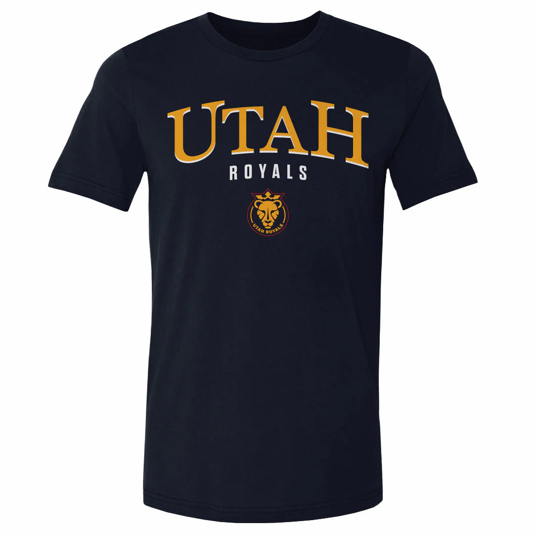 Unisex Utah Royals Arched Wordmark Navy Tee