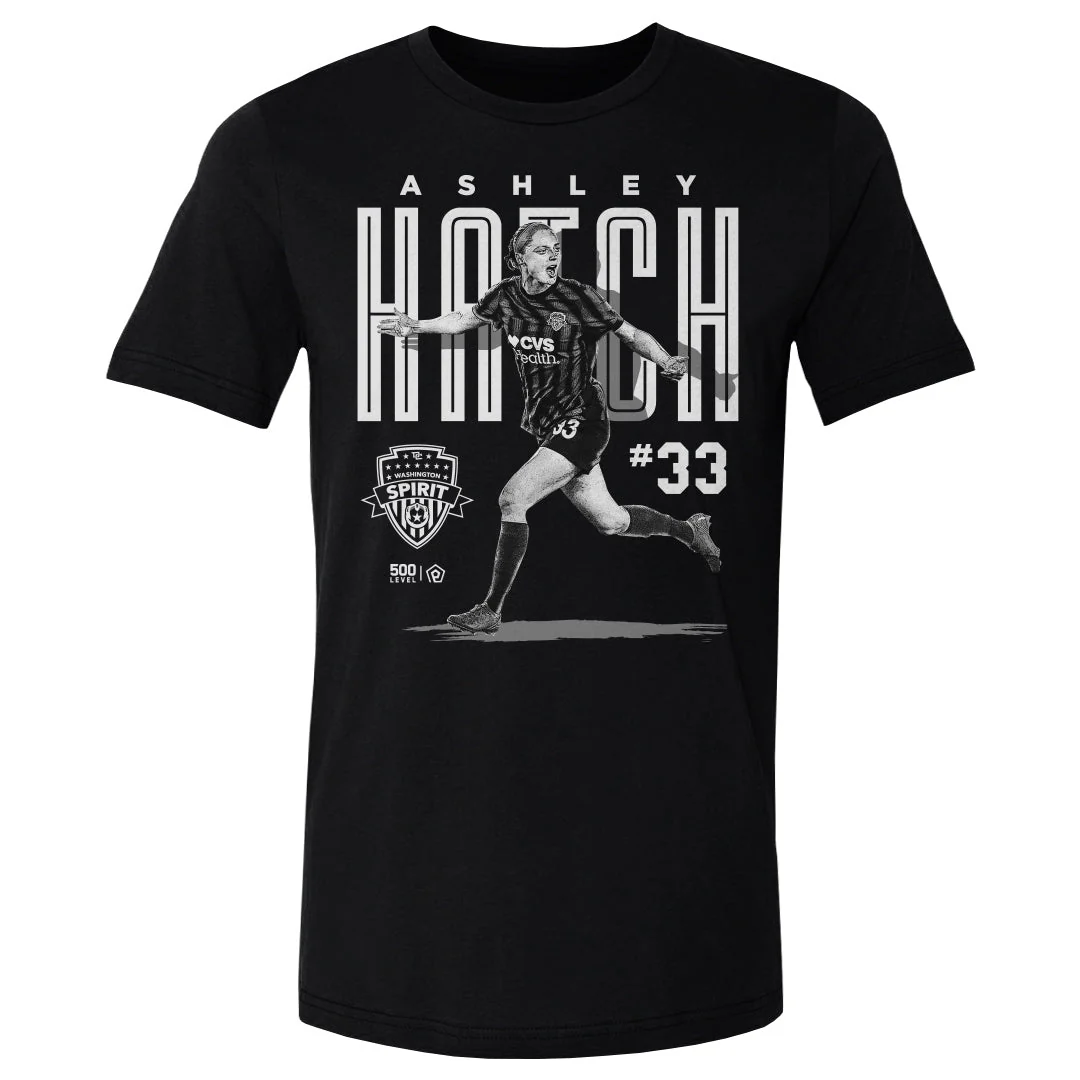Unisex Washington Spirit Black Ashley Hatch Bitmap Tee