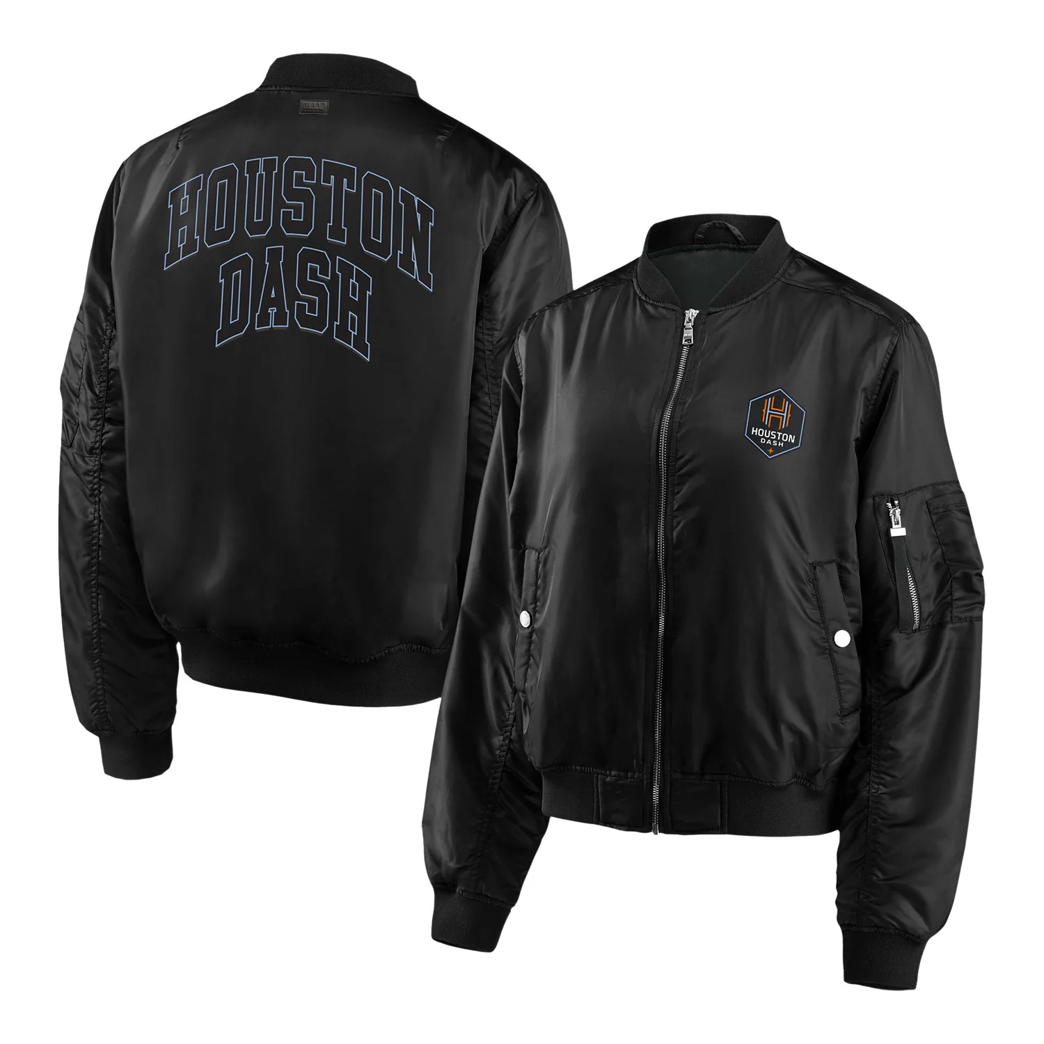 Women's Houston Dash WEAR Black Bomber Jacket