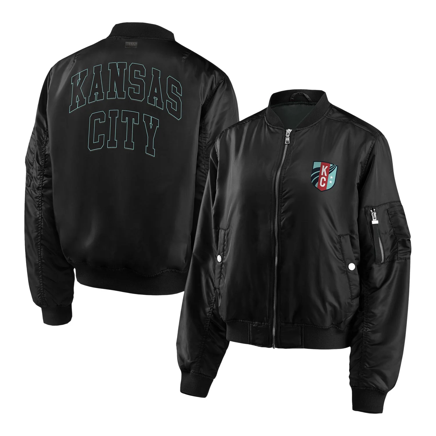 Women's KC Current WEAR Black Bomber Jacket