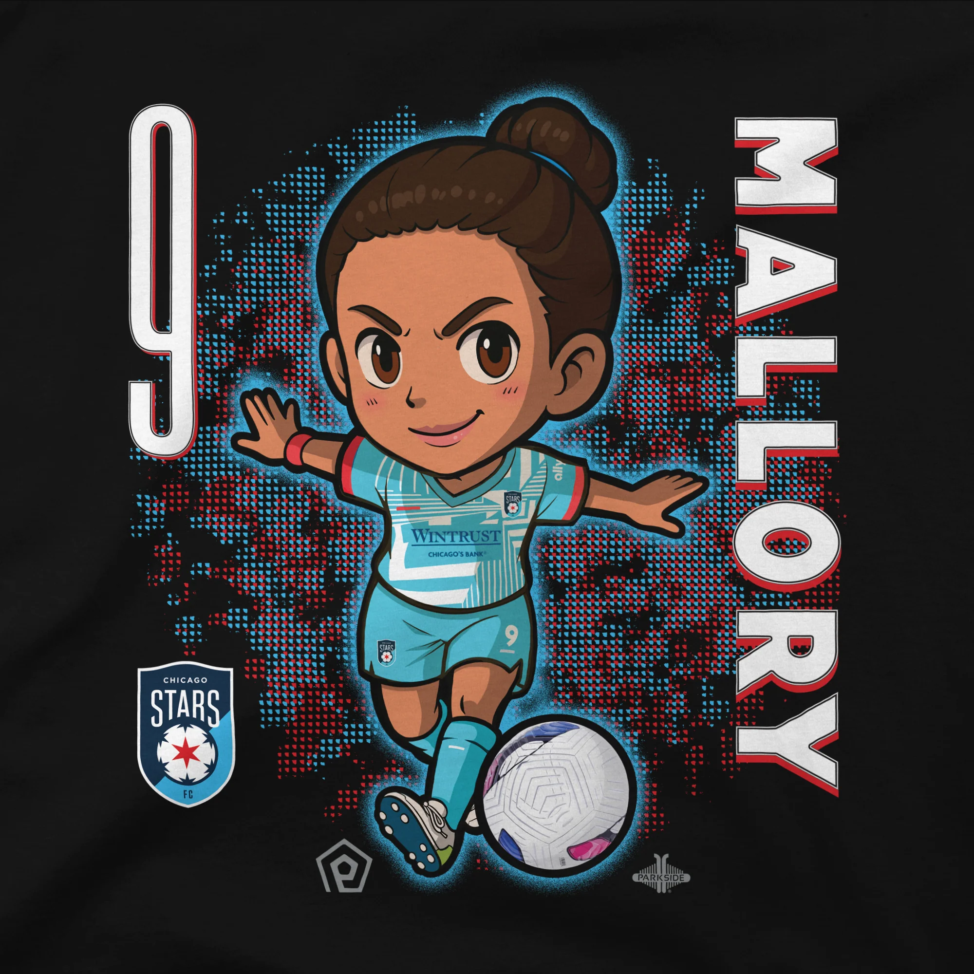 Unisex Chicago Stars Mallory Swanson Chibi Tee - Image 3
