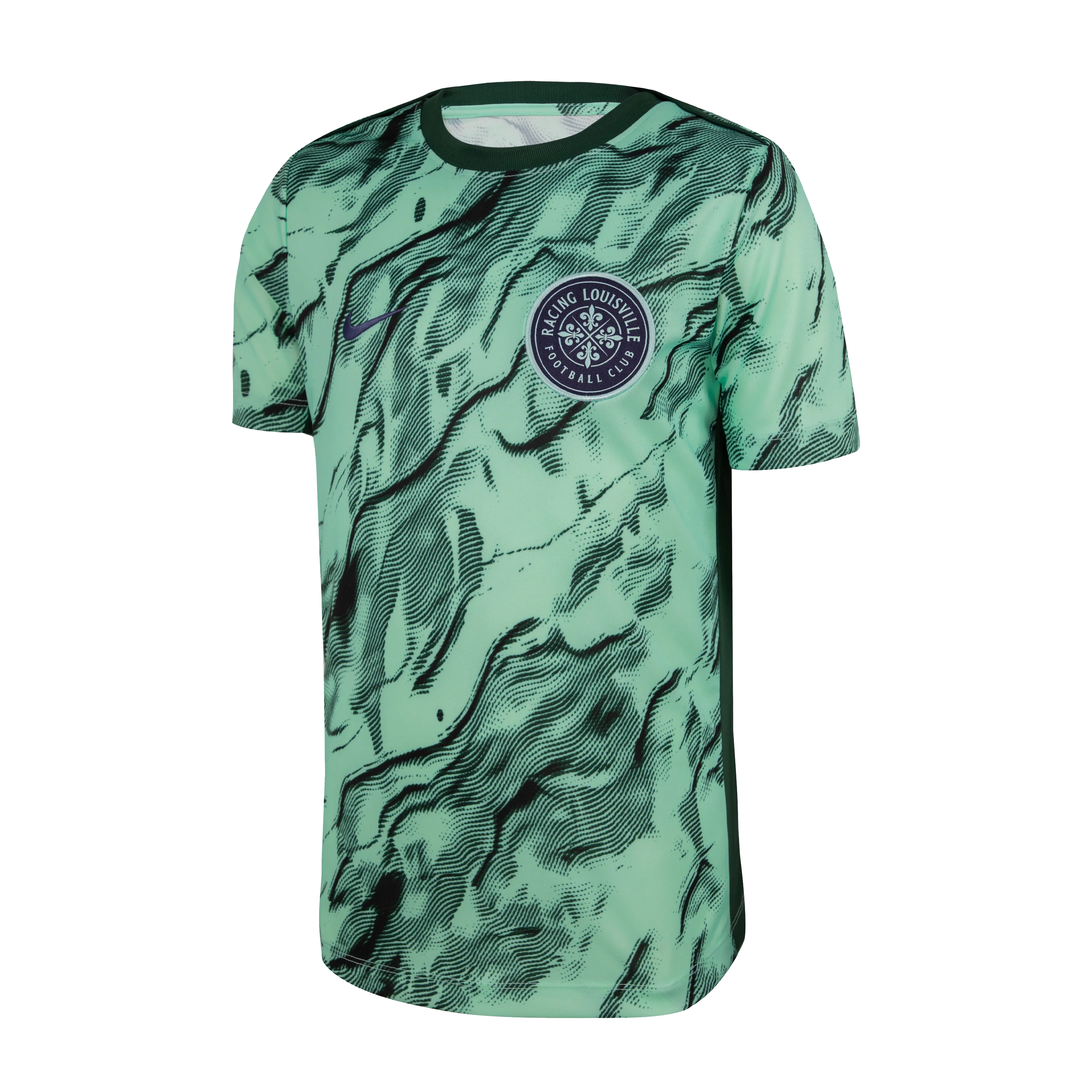 Youth Racing Louisville Nike Green 2025 Pre-Match Top - Image 2