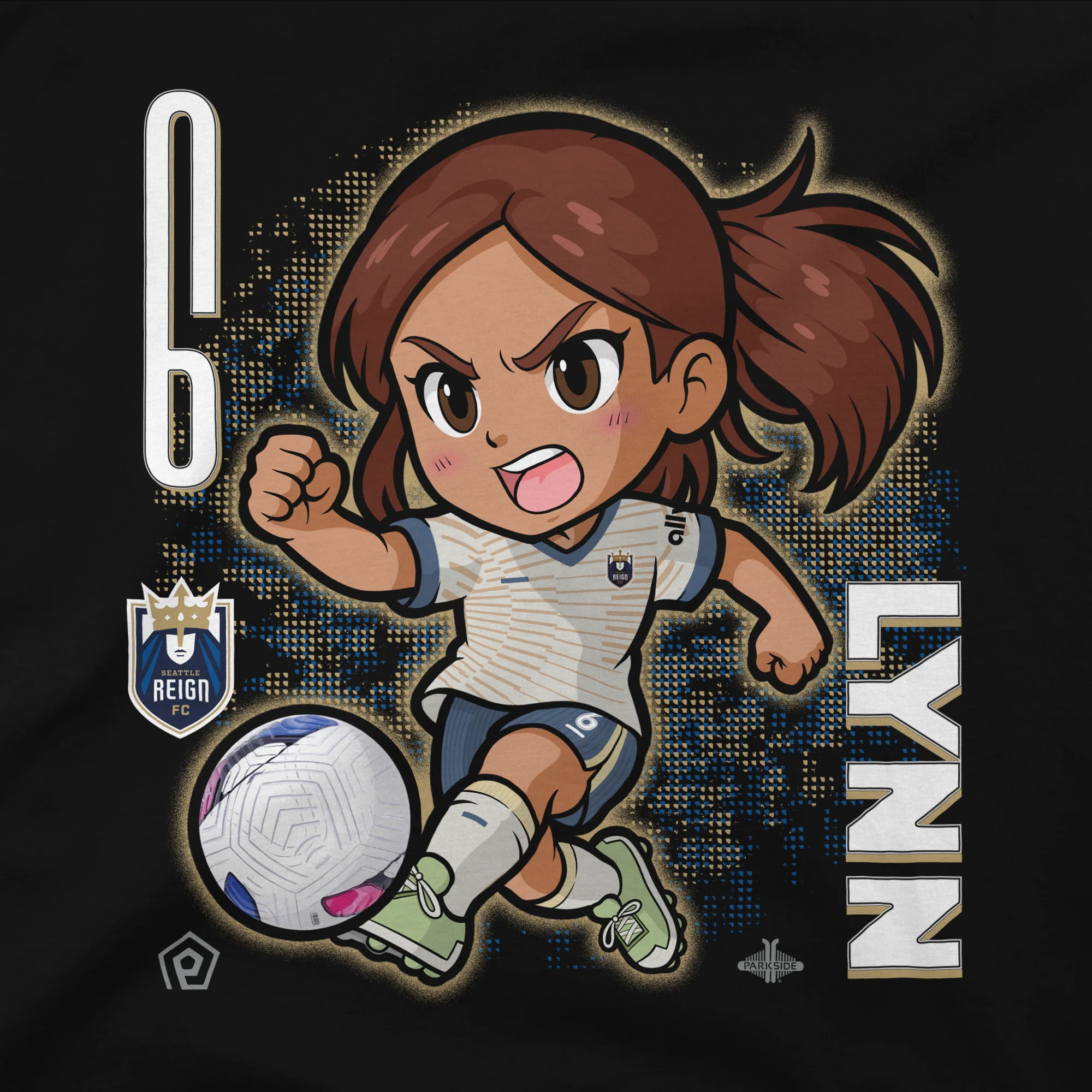 Unisex Seattle Reign FC Lynn Biyendolo Chibi Tee - Image 3