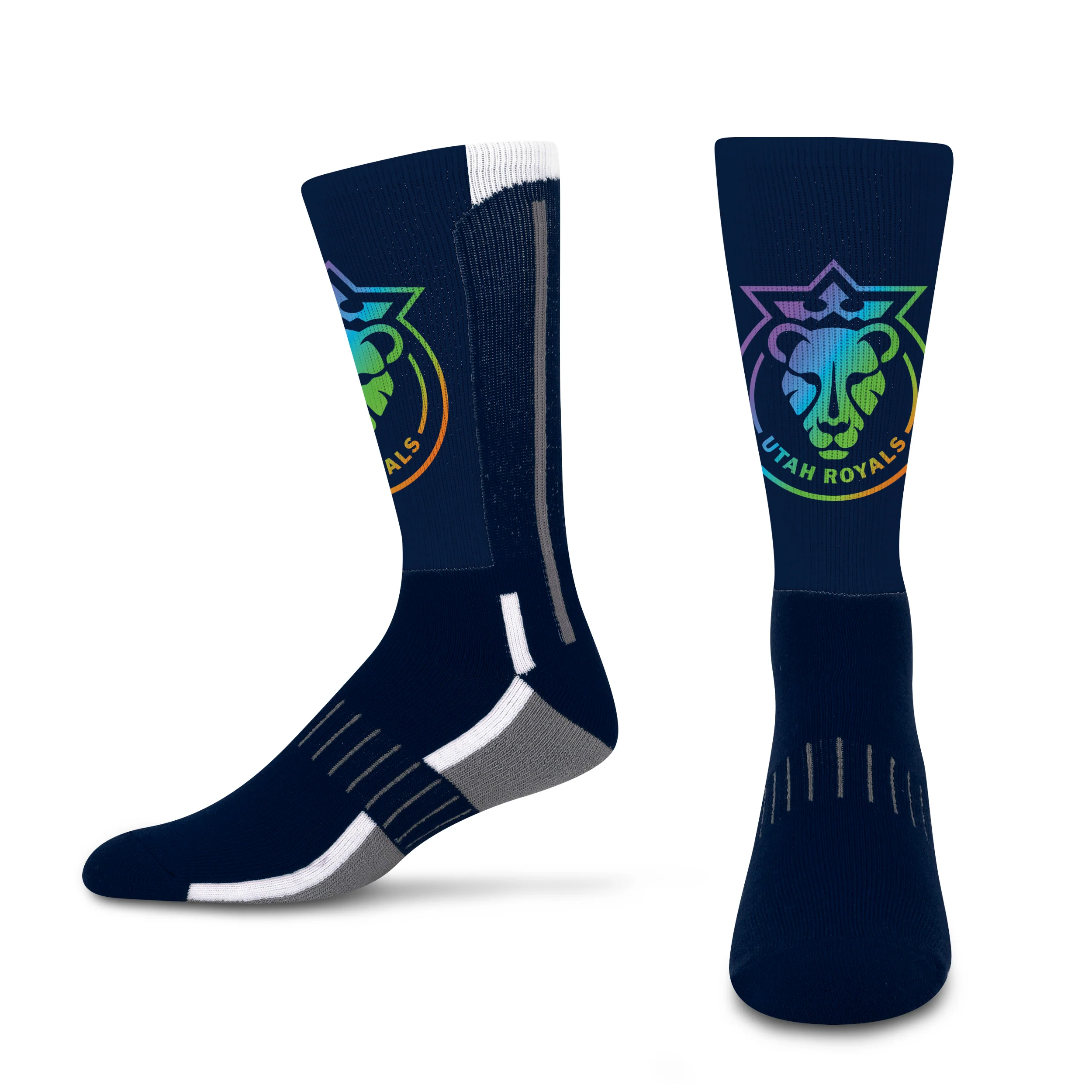 Youth Utah Royals Navy Phenom Curve 2025 Pride Socks